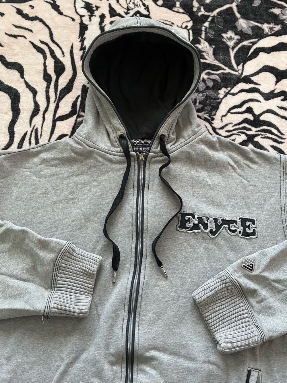 000 - VINTAGE 00s ENYCE HIP HOP Y2K ZIP UP SWEATSHIRT HOODIE